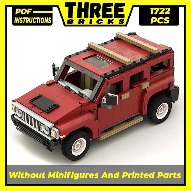 Moc Building Bricks City Car Model H3 Pick-up Truck Car 10290 Technology Modular Block Gifts Toys For Children DIY Sets Assembly