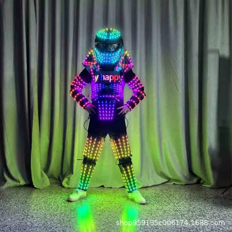 

Робот Броня Костюм для выступлений Светодиодная светящаяся атмосфера событий Интерактивный бар Программирование KTV Броня