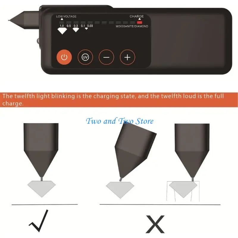 HX6F High Precisions Diamonds Tester Pen Diamonds Testing Tool Perfect for Diamonds