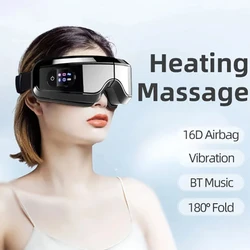 Smart Eye Massager para Melhorar o Sono, Aquecimento Eye Mask, Massagem com Música, Aliviar Enxaqueca Olhos Secos, Círculos Escuros e Fadiga