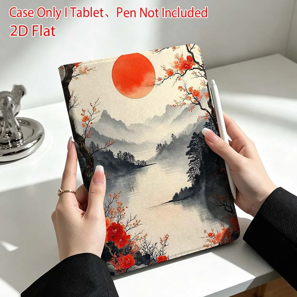Mountain flower pattern For Lenovo Xiaoxin Pad Pro Tab P12 P11 11 13 11.2 inch K11 Plus Pen Tray Tablet Case Soft