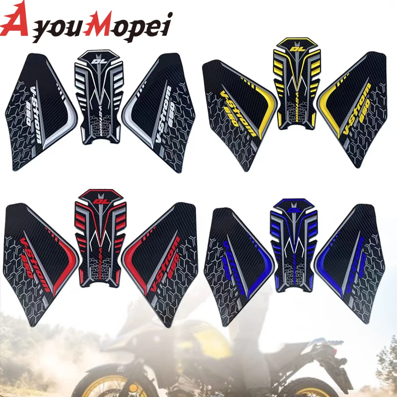 3M Motorcycle Tank Pad Sticker Fuel Gas Cover Protection Frosted Decal For Suzuki Vstrom DL650 DL V-STROM 650 XT