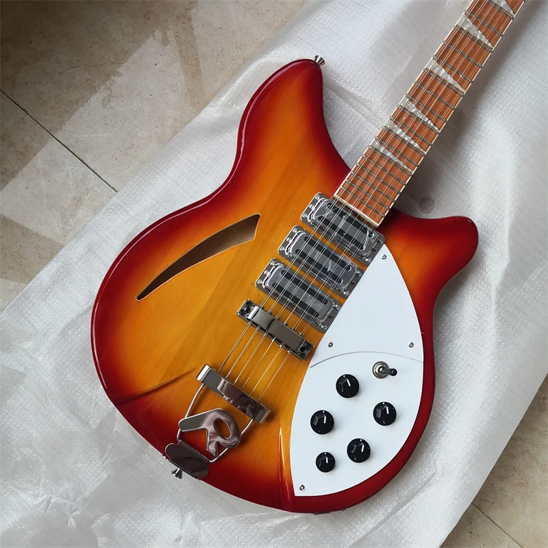 

12-String Semi-Hollowbody Guitar CS Color in Stock Vintage Style Electric Guitar