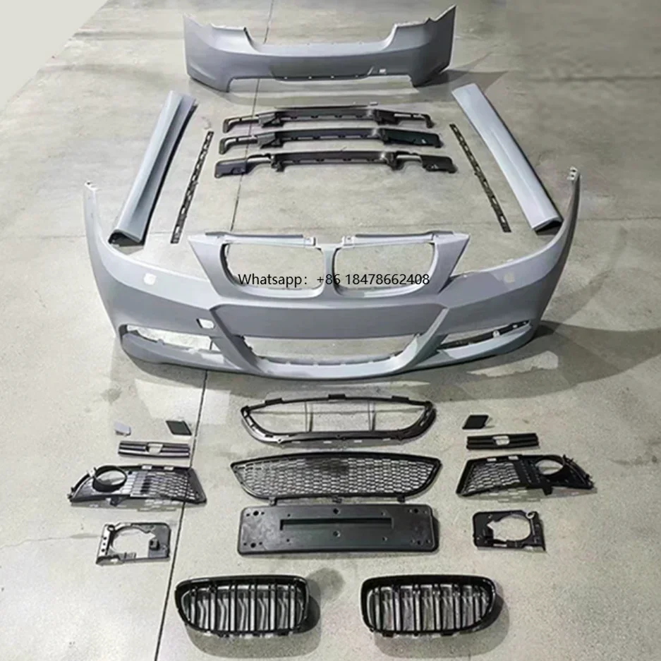 2026 New-Type for Accessories M Tech Body Kit for  E90 325i Facelift M Sport Front Bumper E90 Rear Bumper BodyKit