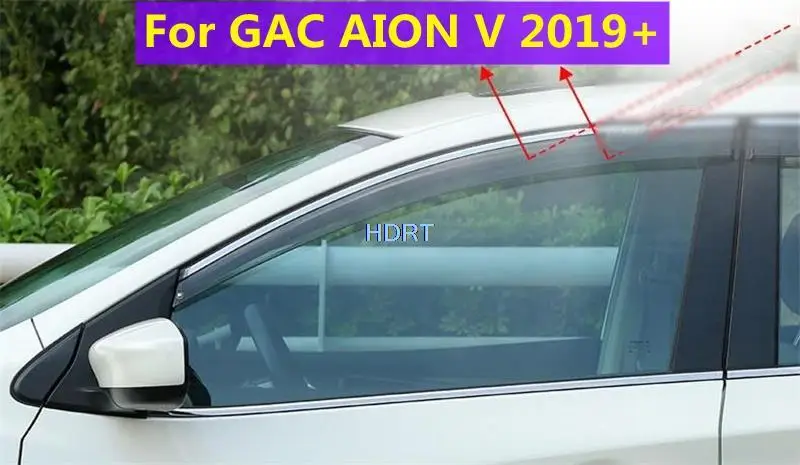 

Weathershileds For GAC AION V 2019-2022 Car Window Visor Vent Shades 4pcs Sun Rain Deflector Guard Awnings Shelters Accessories