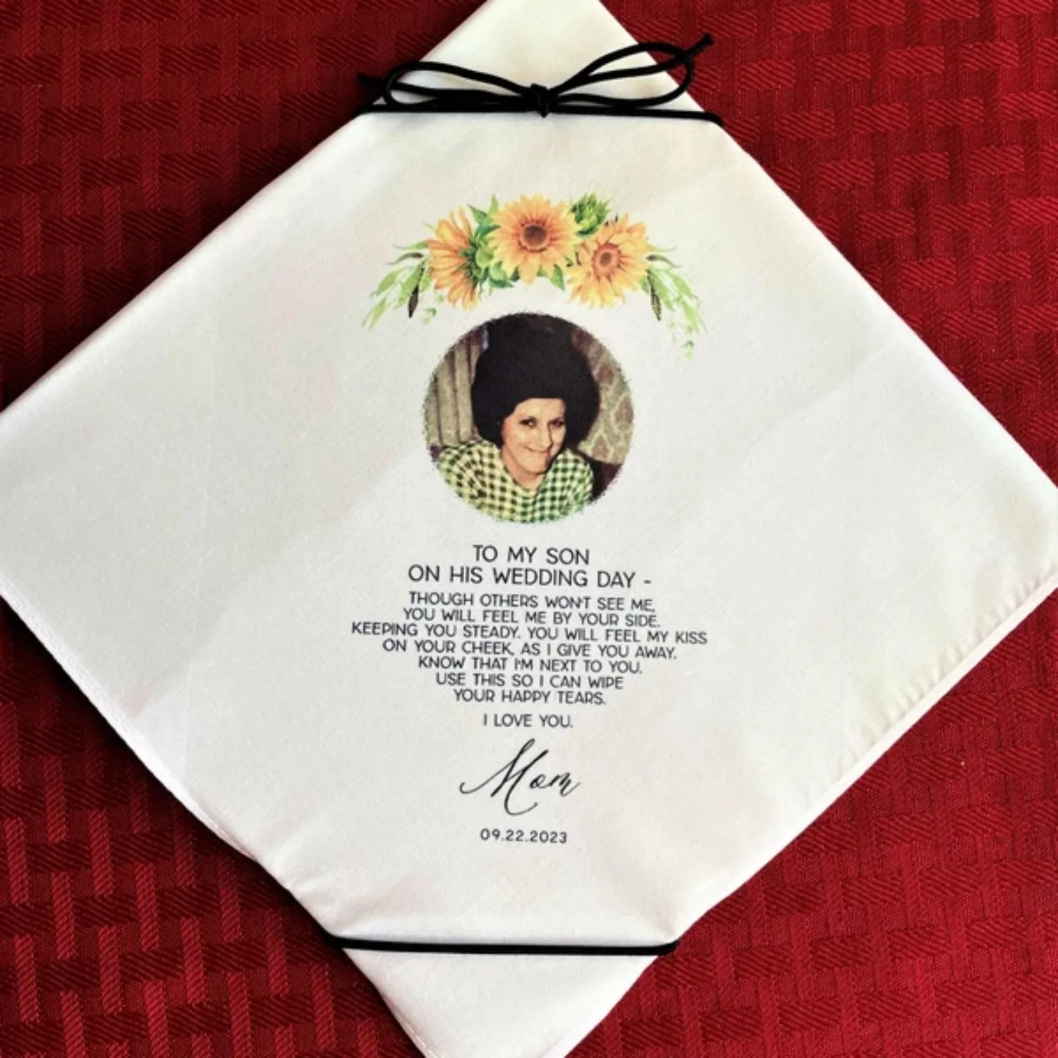 Algo azul para regalo de novia en el día de la boda, pañuelo de boda personalizado, regalo para fiesta de despedida de soltera, regalo de mensaje personalizado