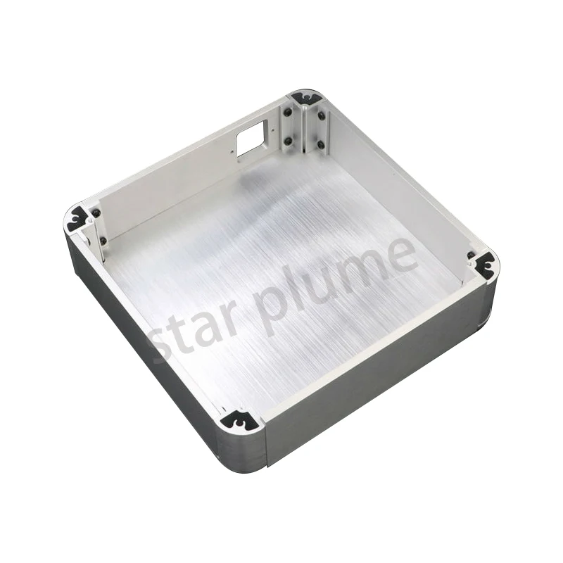 (214*214*55mm) All Aluminum Power Amplifier Case Rounded Chassis DAC/Preamplifier/Headphone Amplifier Chassis Shell DIY Box