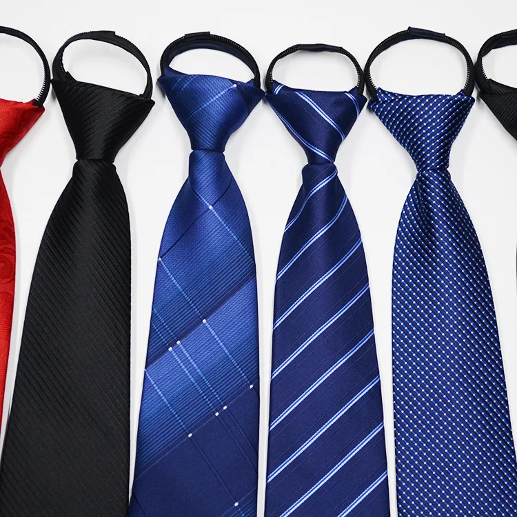 

2026 creative men's Korean version casual solid color knitted luminous zipper tie silk tie men's hair