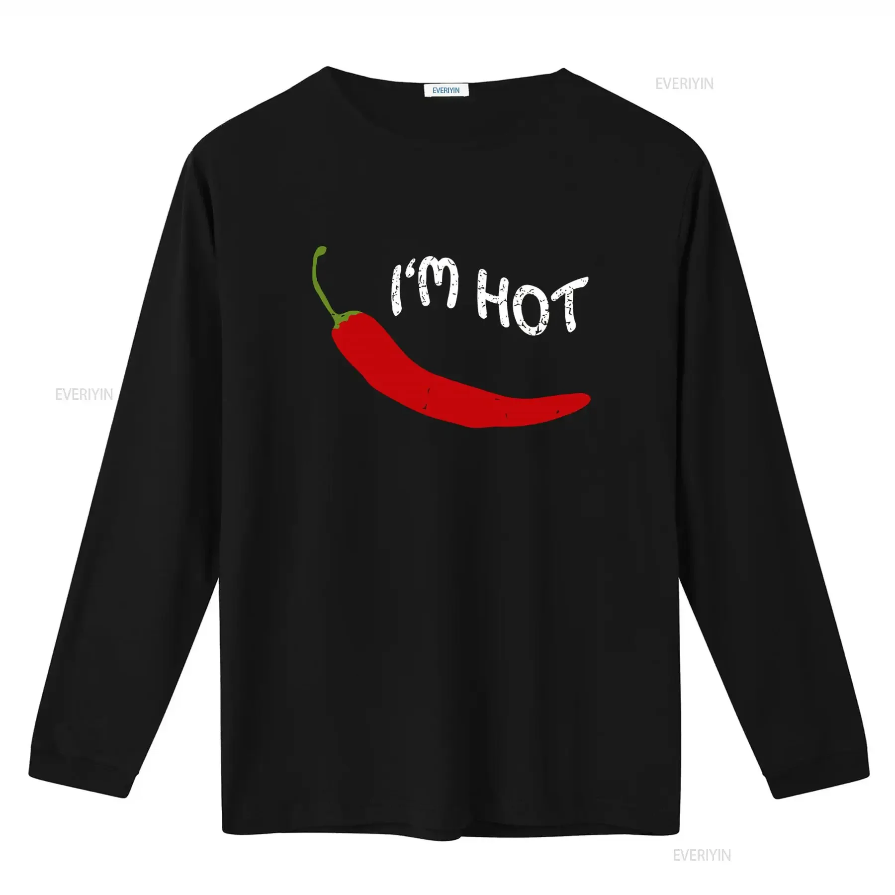 Chili Pepper I'm Hot T Shirt Fun Hottie Hotty Sweet Cute Design for Spicy Lovers vintage Washed homme Comfortable