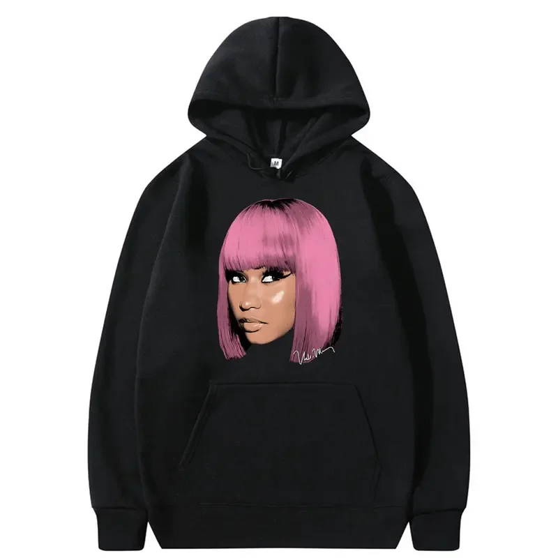 Rapper Nicki Minaj Hoodie Album Cover Art T Shirt Rare Queen of Rap Hoodies Men Women Hip Hop Casual Fleece Cotton Sweatshirt