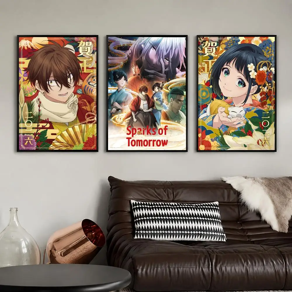 Fantasy Anime S-Sparks of Tomorrow Poster Wall Art Stickers Print for Bedroom Living Room Dorm Modern Decor Gift