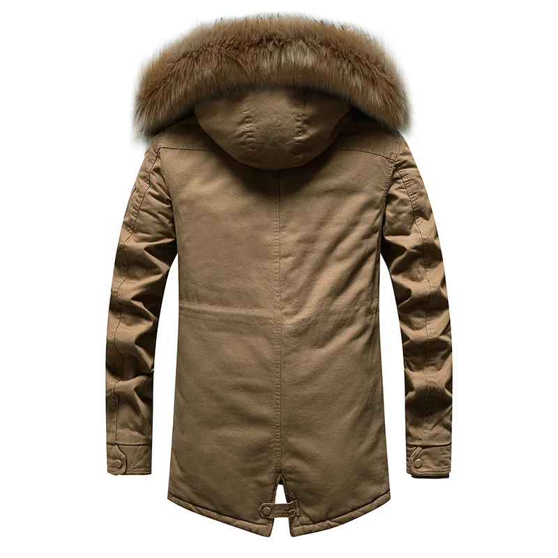 Fur Collar Hooded Casual Plus Fleece Cotton-padded Coat Quality Fabric Comfortable Skin Breathable Crisp Type Wear Waterproof