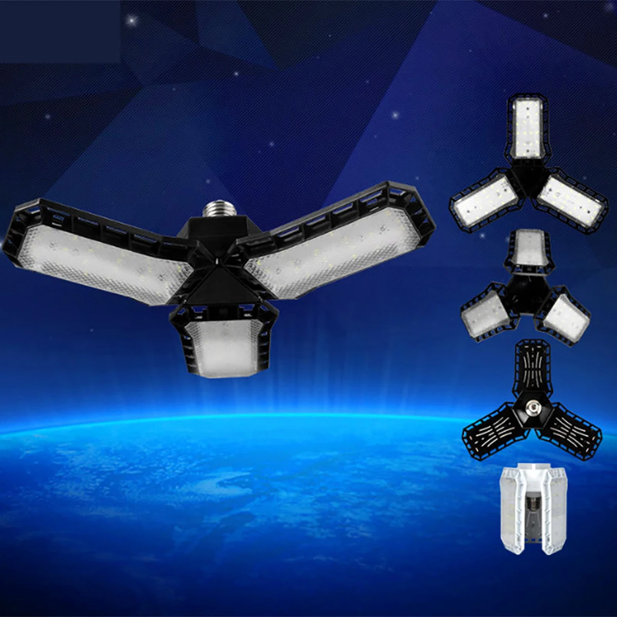 

1pc Powerful Garage Led Lamp Workshop Warehouse Ceiling Work Lights Folding 2000 Lumen 45W Light for Garage Industrial Lighting