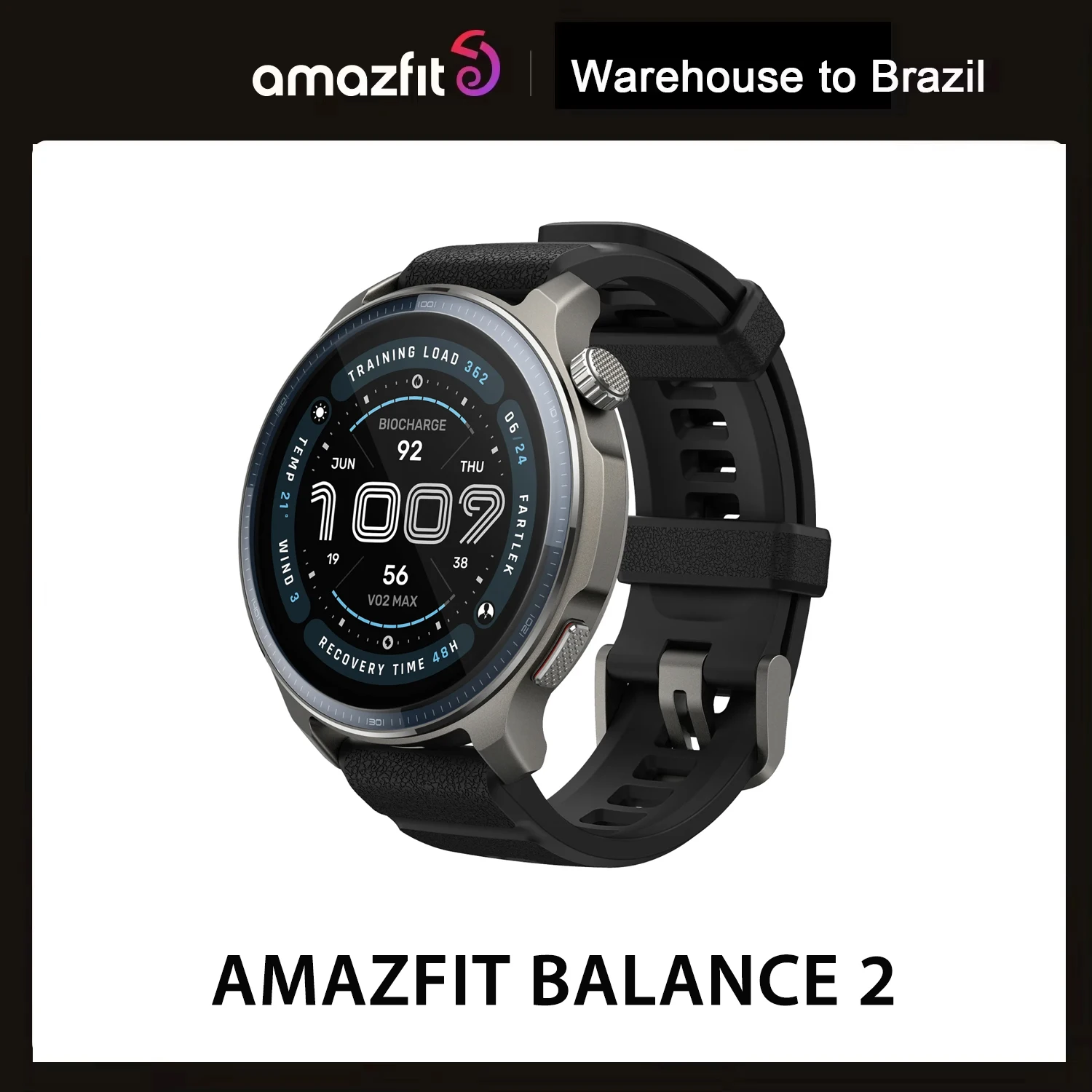 NO BRASIL -  SmartWatch  Amazfit Balance 2 para telefones Android e iOS A2430  🆘🇧🇷