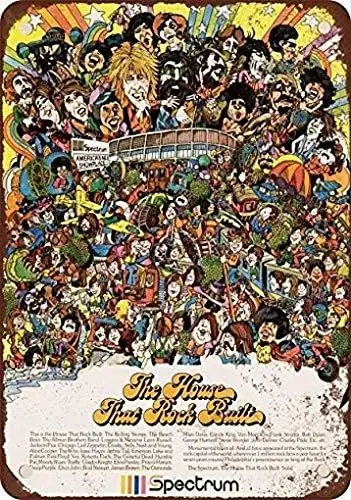 Metal Tin Sign 1974 Philadelphia Spectrum Rock Concerts Vintage Look Reproduction Wall Decor-aluminum