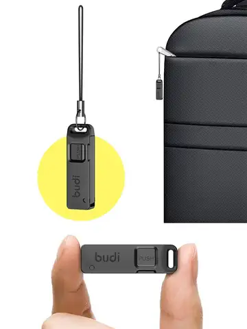 BUDI Anti-Lost Sim Card Eject Pin Needle Storage Box Universal Mobile Phone Steel Ejector Pin SIM TF Card Tray Opener Keyring