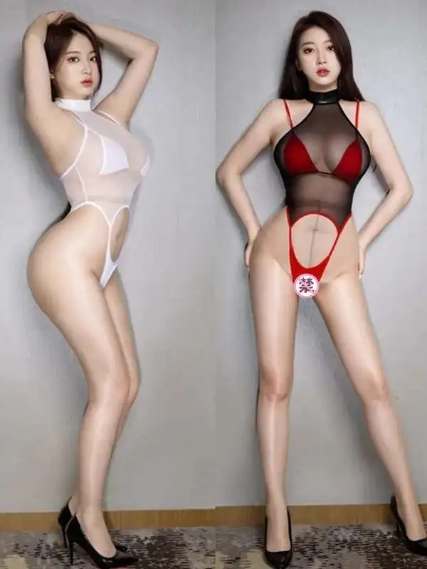 Sexy Bodysuit One-piece Swimsuit Tight-fitting Thin Sleepwear U6GC Women Rompers Clothing Body Suits Crop Tops Korean M7WQ