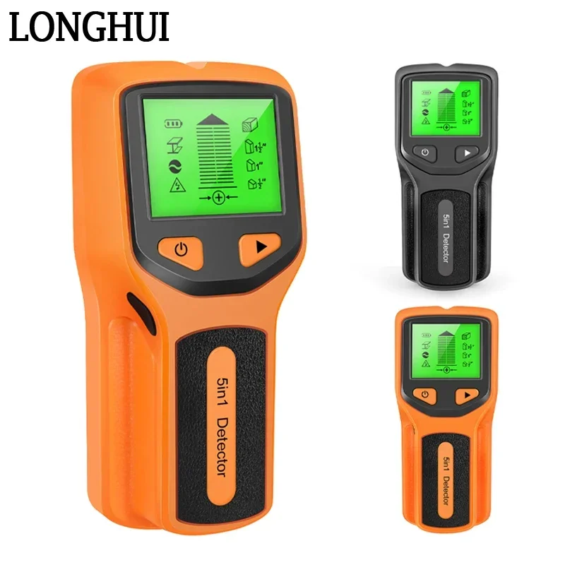 

5 In 1 Metal Detector Find Handheld Metal Wood Studs AC Voltage Live Wire Detect Wall Scanner Electric Finder Wall Detector Tool