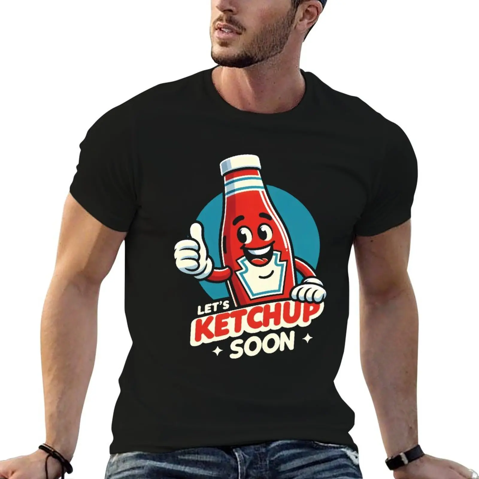 

shirt Funny Ketchup g for anime T-Shirt men shirts man man Lets shirts designer oversize Bottle Ketchup Soon t t t