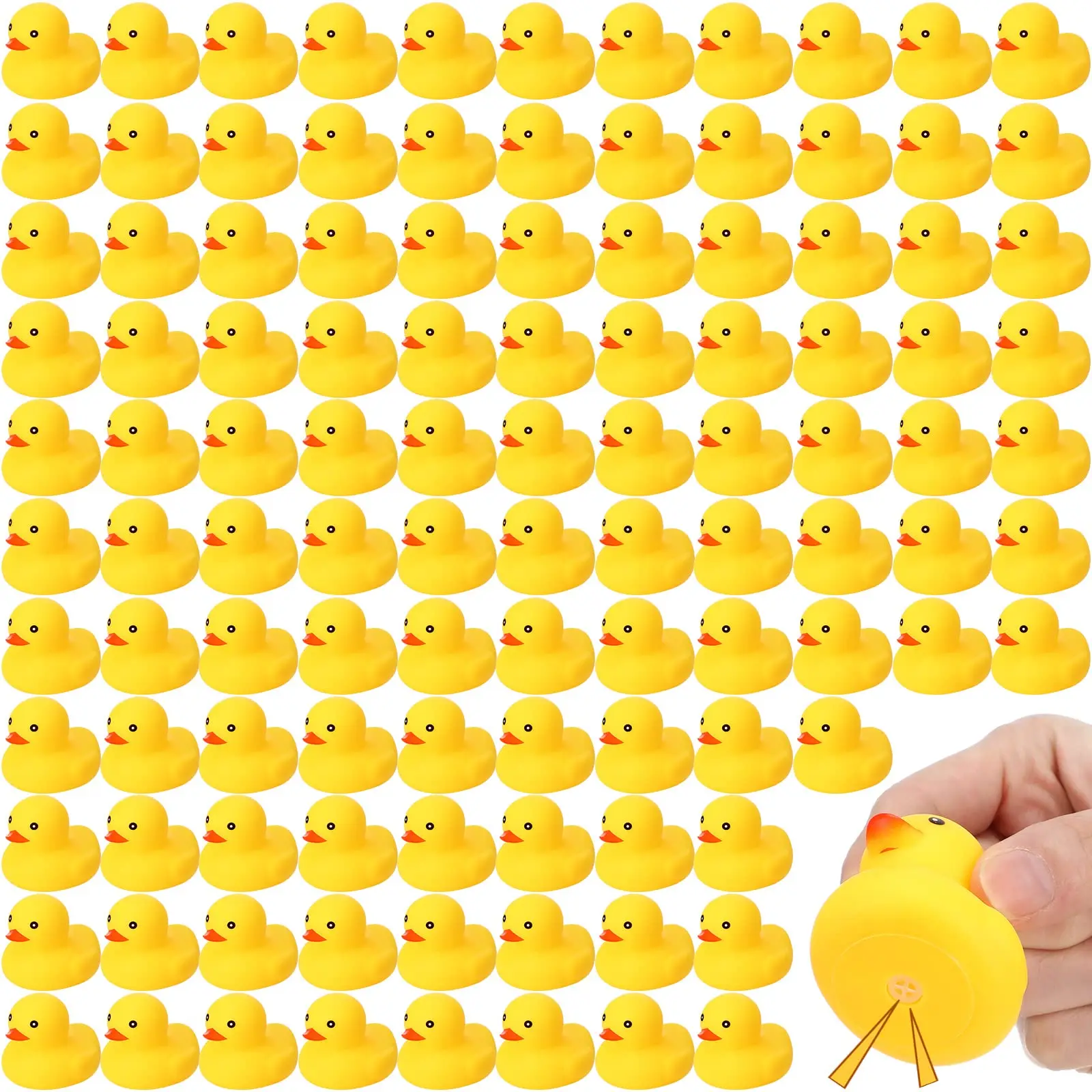 100Pcs Rubber Ducks for Kids Yellow Mini Duck Party Favors Bulk Ducks Summer Pool Floating Toys Rubber Ducks Birthday