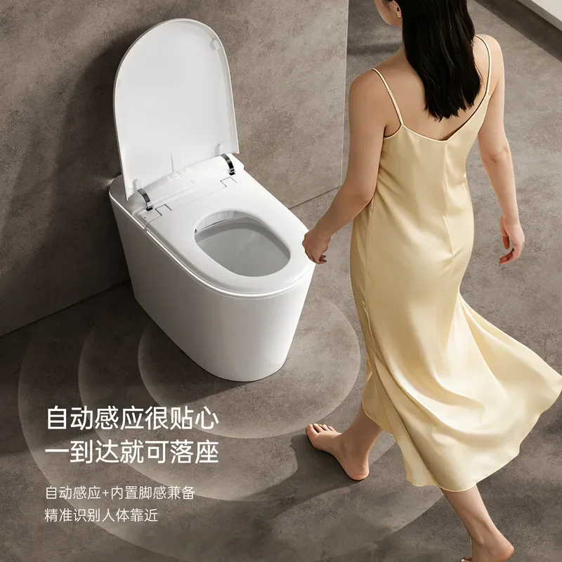 for Smart Toilet Household Fully Automatic Integrated No Water Pressure Limit Built-in Foam Shield Siphon Instant Flush