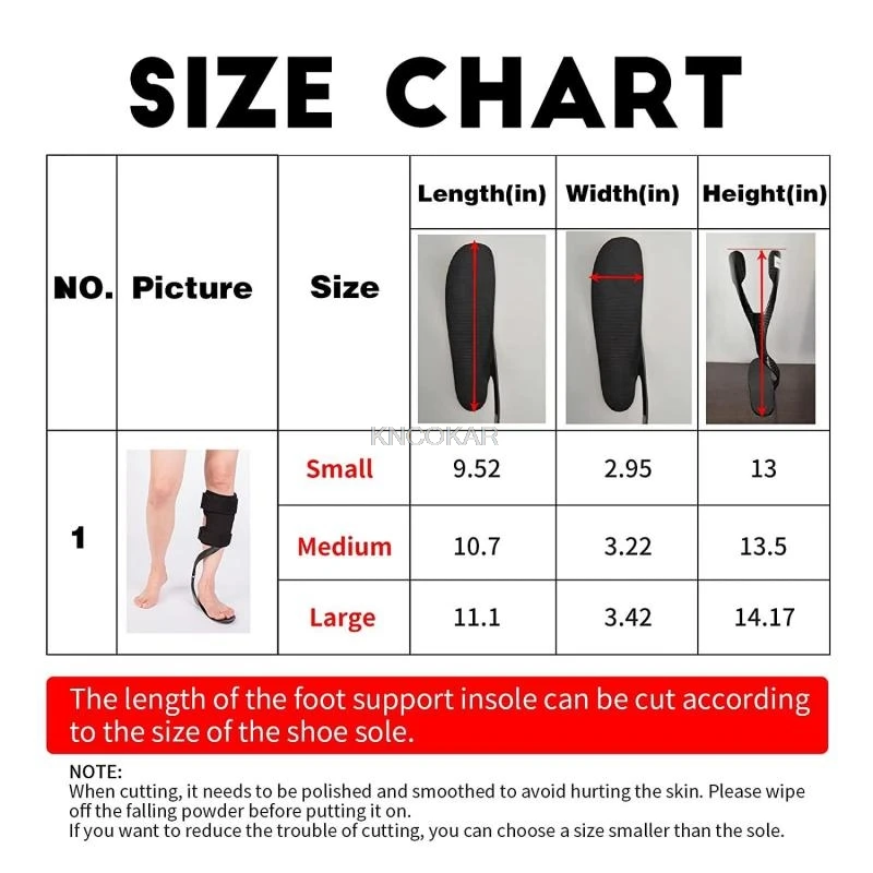 1Pc Carbon Fiber Foot Drop Orthosis for Stroke Hemiplegia Patient Rehabilitation Strephenopodia Orthosis Foot Fixed Support