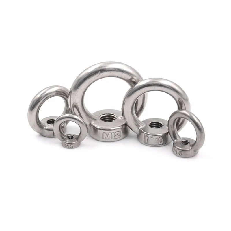 M5/M6/M8/M10/M12 304 Stainless Steel Lifting Eye Nut Ring Shape Nuts Tools Hardware Accessories