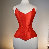 Women Abdomen Corset Crops Bustier Lace Up Steel Boned Vintage Fancy Bodices For Wedding Female Black Shaping Tops Stage Costume