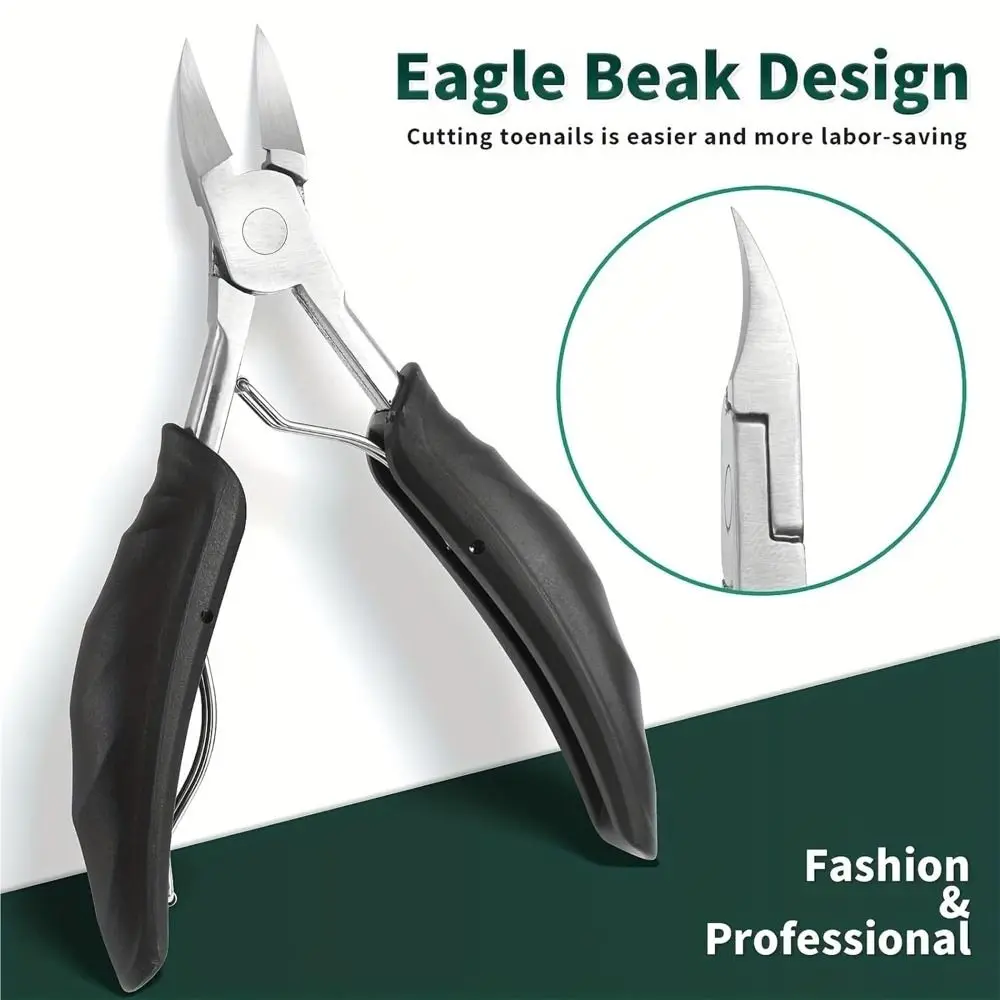 

Набор для маникюра и педикюра из нержавеющей стали: профессиональные кусачки для ногтей (черные, зеленые), прочный набор для ухода за ногтями