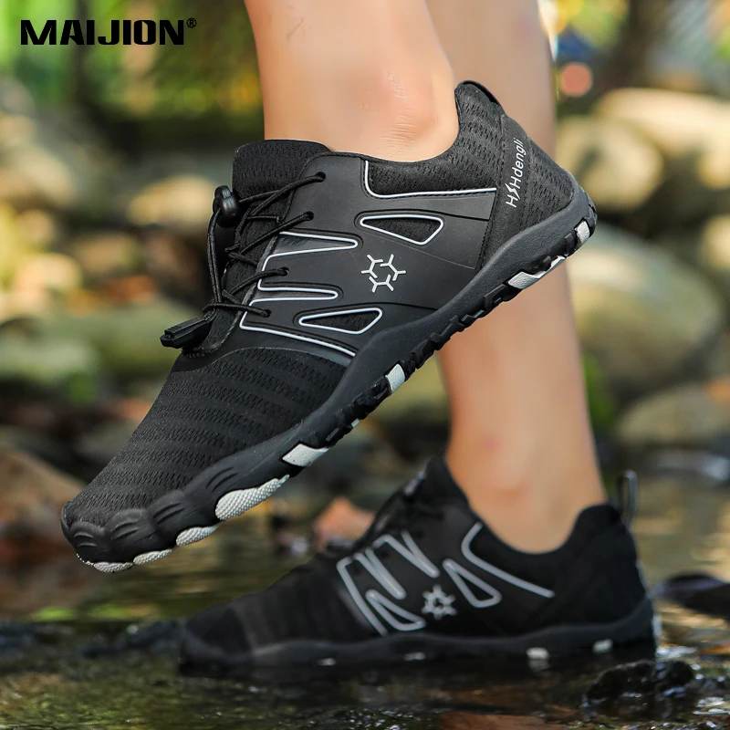 Breathable Men's Hiking Shoes Quick Dry Outdoor Wading Trekking Sneakers Women's Non-slip Casual Sport Shoes Elastic Rubber Sole