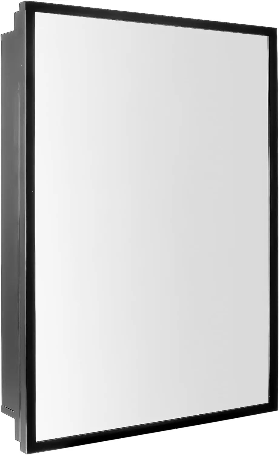 Movo-armario de medicina empotrado para baño, montaje en superficie con marco de Metal negro, espejo de medicina rectangular, 20 "W x 26" H