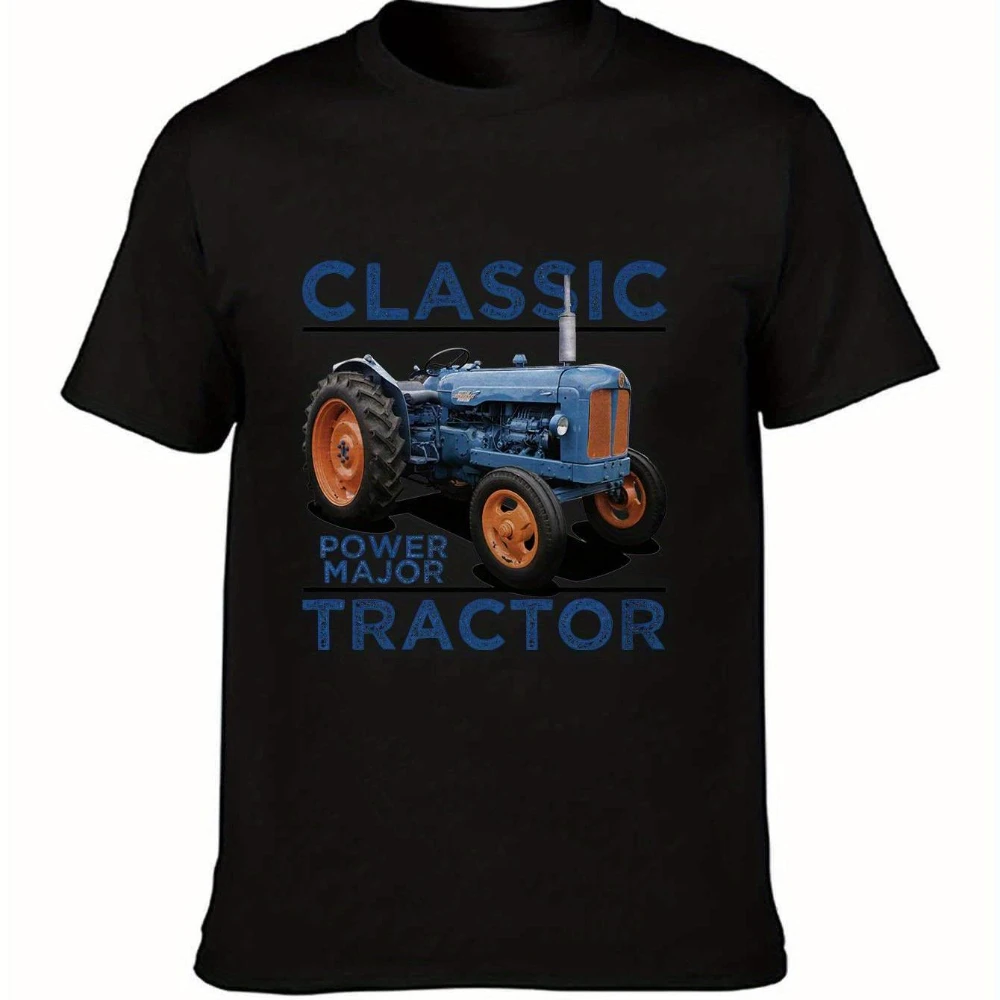 Camiseta Retro Fordson Major com Design Vintage de Agricultura e Logo Icônico, Gráfico Clássico de Trator, Camisetas Masculinas para o Verão