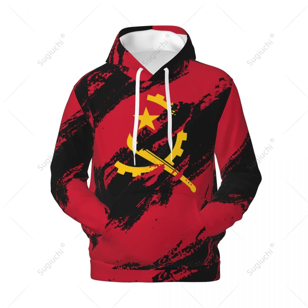 

Unisex Angola Flag Color Hoodie 3D Men Women Harajuku Sweatshirt Pullover Hoodies Polyester Casual