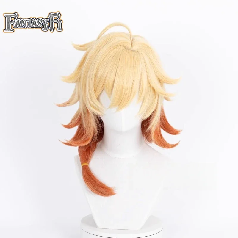 Honkai Star Rail Mydeimos Cosplay Wig Yellow Hair Red Braid Heat Resistant Halloween Party Unisex Roleplay Character Design