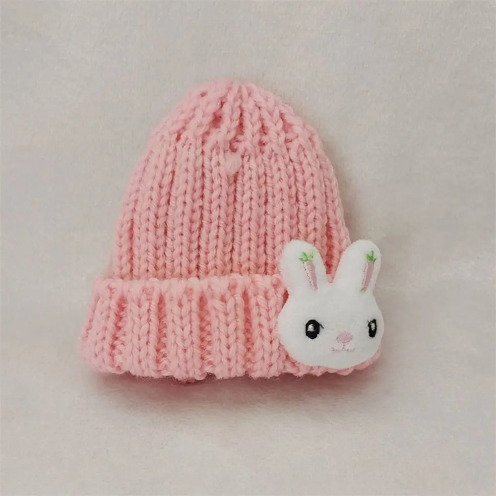 15cm Cotton Dolls Fashion Knitted Hat Candy Color Cute Animal Casual Wear Hat Plush Doll Headwear DIY Doll Accessories