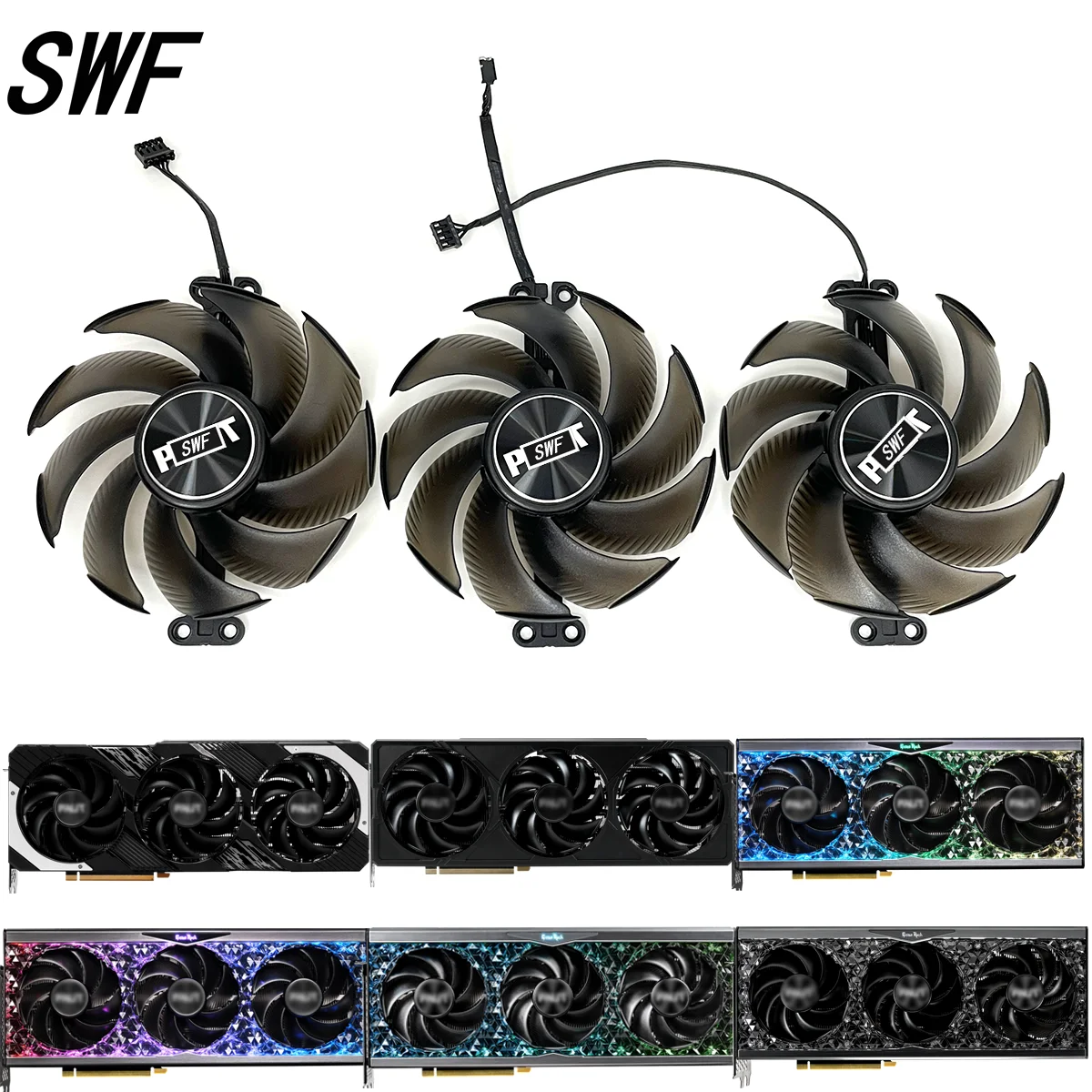 Ventilador de Refrigeração para Palit Geforce Rtx 4070 ti 4080 4090 Gamerock Gamingpro Jetstream oc Placa Gráfica Cooler 90 mm Th9520b2h-pcb01