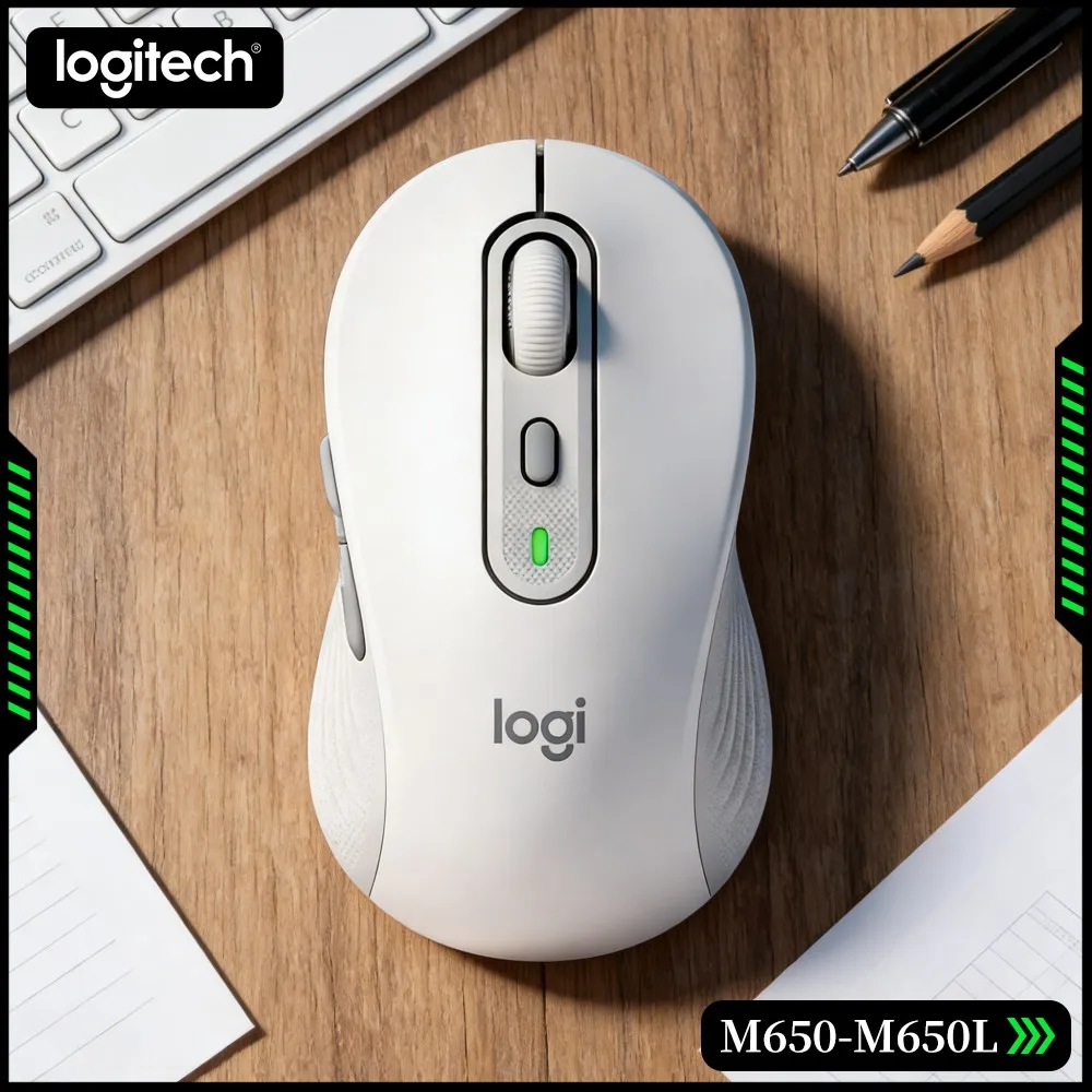 Logitech M650 Signature Wireless Mouse - Advanced Optical Tracking, Rubber Side Grips, Smartwheel Scrolling, 20-Month Battery