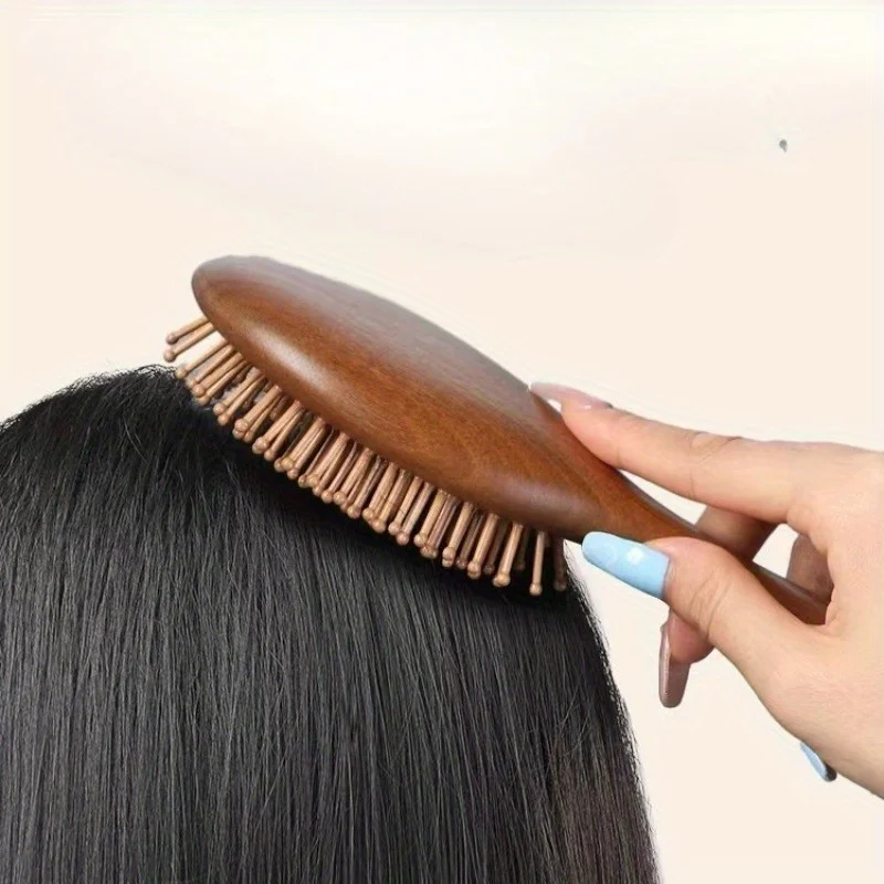 Wooden Comb Massage Air Cushion Comb Hair Loss Head Eridian Smooth Hair Fluffy Household Gold Wire Sandalwood Airbag Comb