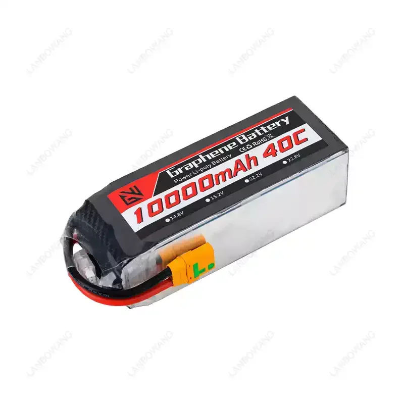22.2V 6S 10000mAh 40C LiPo Battery with XT60 Plug, High Speed Battery for FPV Drone RC Car Truck Racing