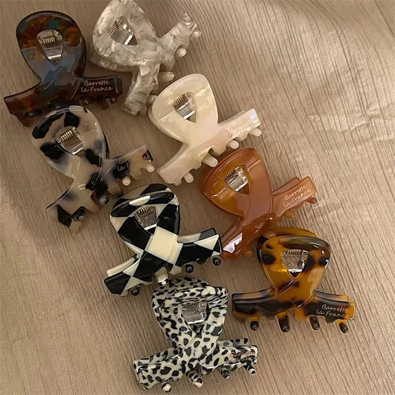 1PC Acetat Scratch Clip Kleine Halbe Krawatte Haar Clip Frauen Haar Volumen Weniger Erweiterte Gefühl Shark Clip Hinterkopf haarnadel – Detail 9