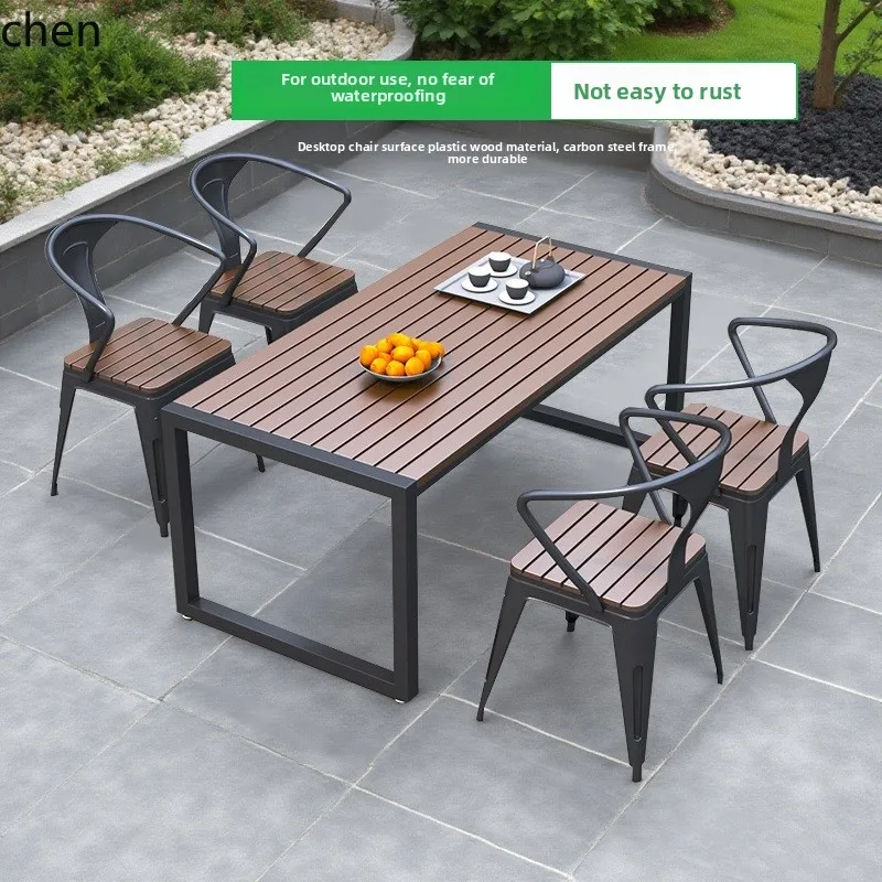 

YXY Outdoor Waterproof Rust-Free Patio Leisure Internet Celebrity Outdoor Table and Chair Set