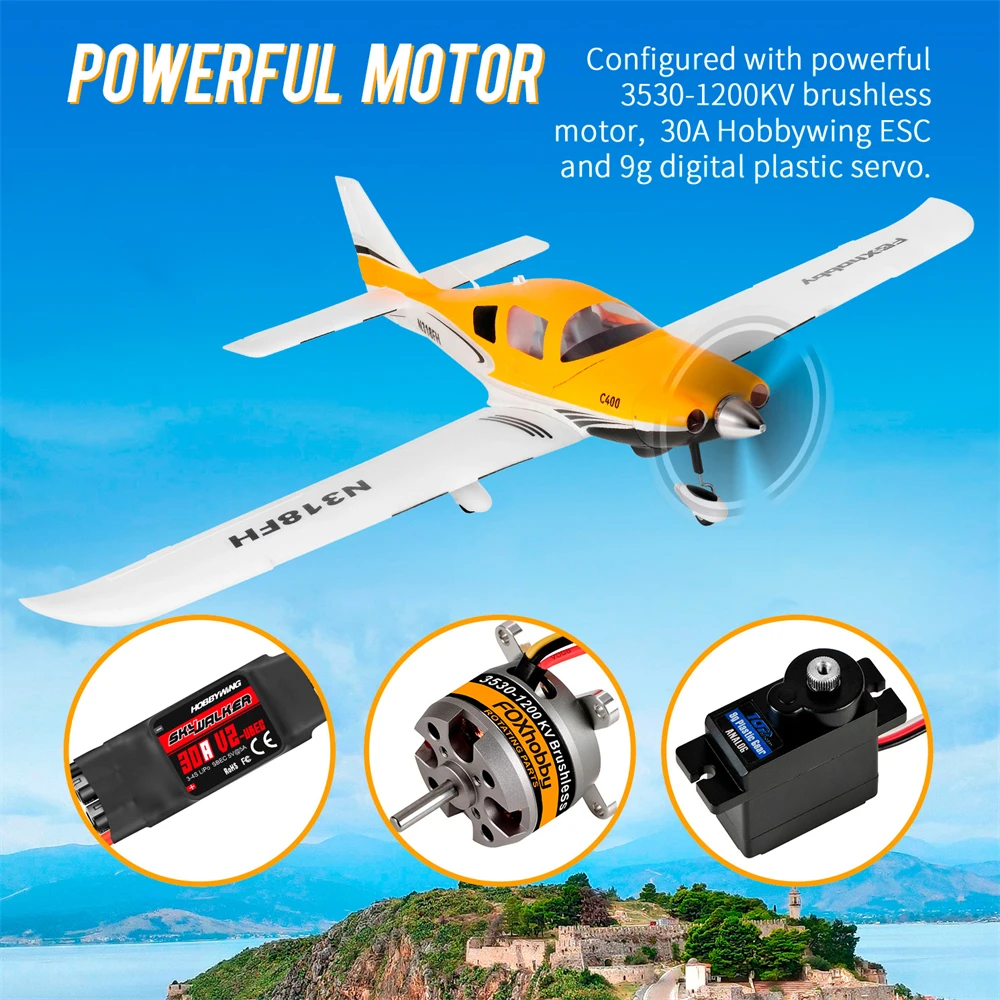 TOP RC HOBBY C400 1100mm envergadura ala baja STOL EPP RC avión PNP