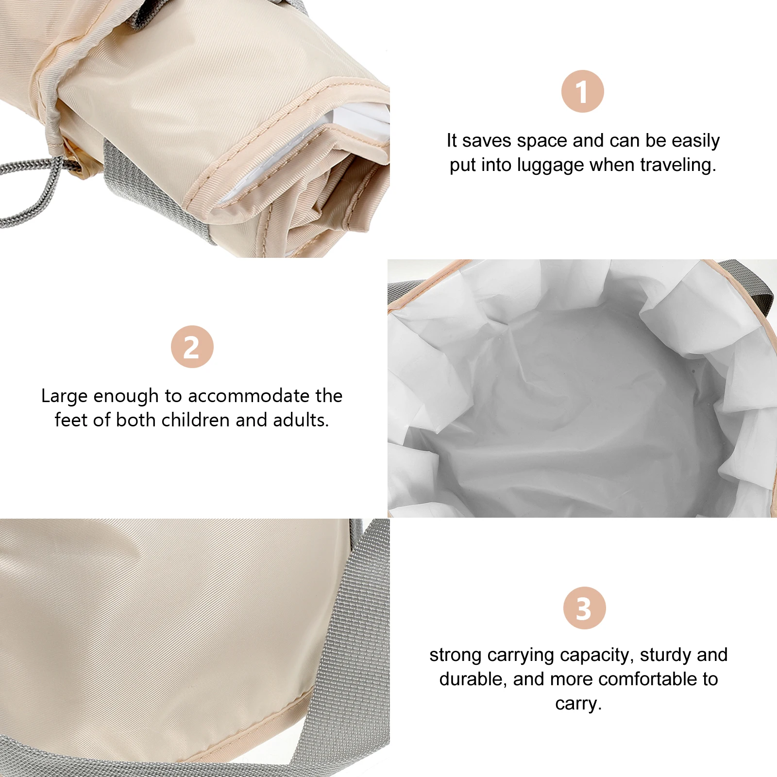 

Portable Foot Bath Tub Folding Water Bag Large Capacity Heat Preservation Camping Travel Picnic Hiking Fishing SelfDriving Tour