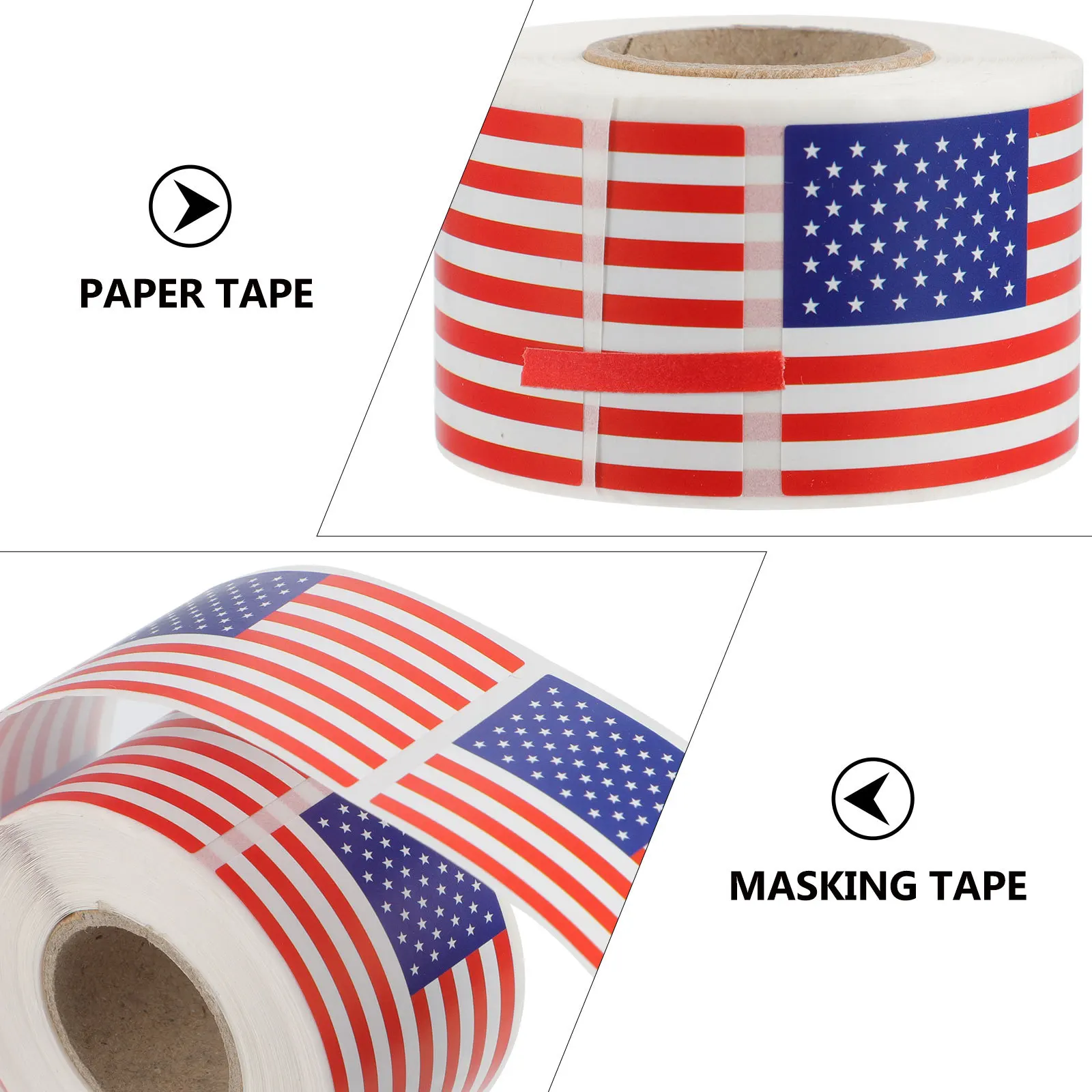 

250pcs Flag Stickers American Independence Day Style Diy Decor For Laptop Party Favor Festival Scrapbook Luggage Decals