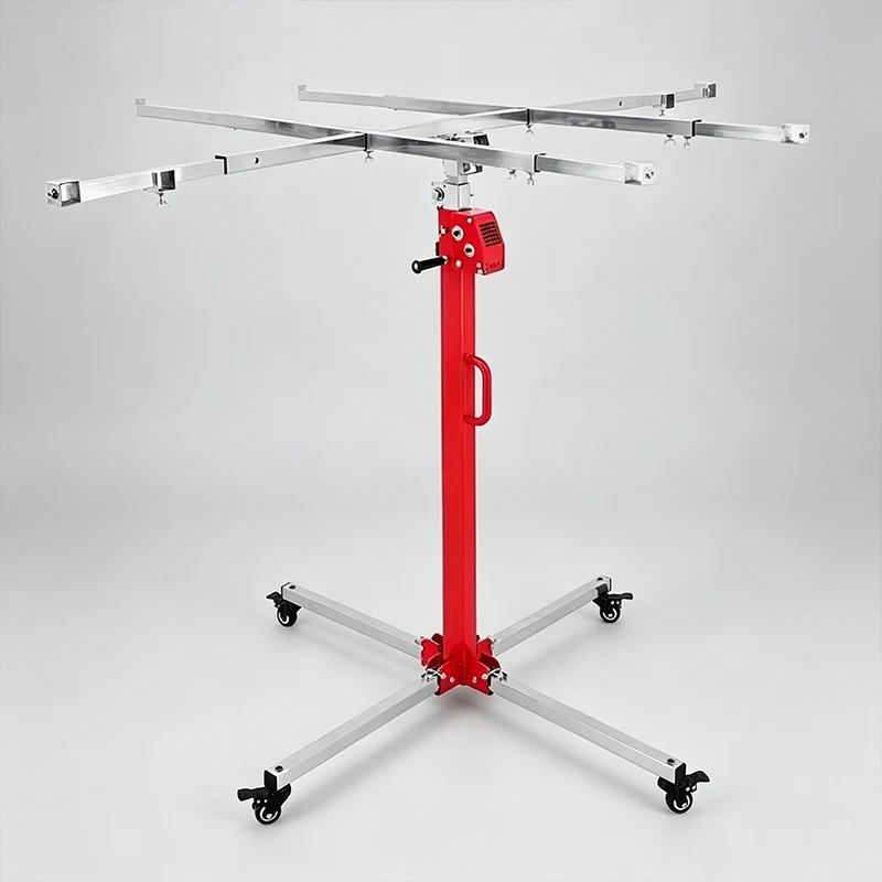 Hand Crank Chain Type Drywall Lifter Stable Labor Saving Mobile Elevator for Gypsum Board Ceiling Lamp Pro Installation Device - view 2