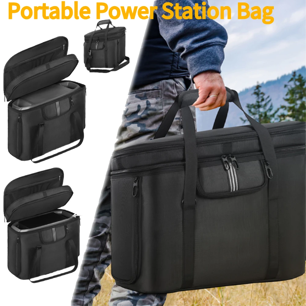 

Carrying Case Storage Case Waterproof Protective Case Dustproof Anti-drop with Shoulder Strap & Handle for Ecoflow Delta 3 Plus