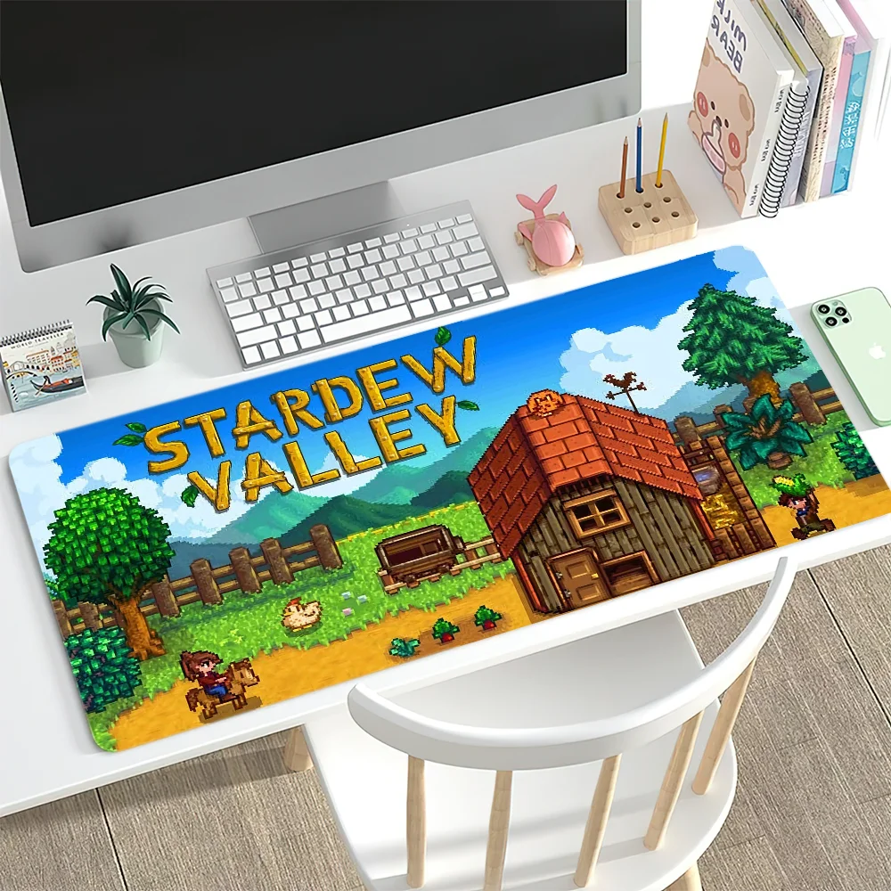 لوحة ماوس Game Stardew Valley حصيرة مكتبية كبيرة غير قابلة للانزلاق ومضادة للمرى لوحة مفاتيح مريحة للمكتب والمطاط والكمبيوتر المنزلي مخصصة