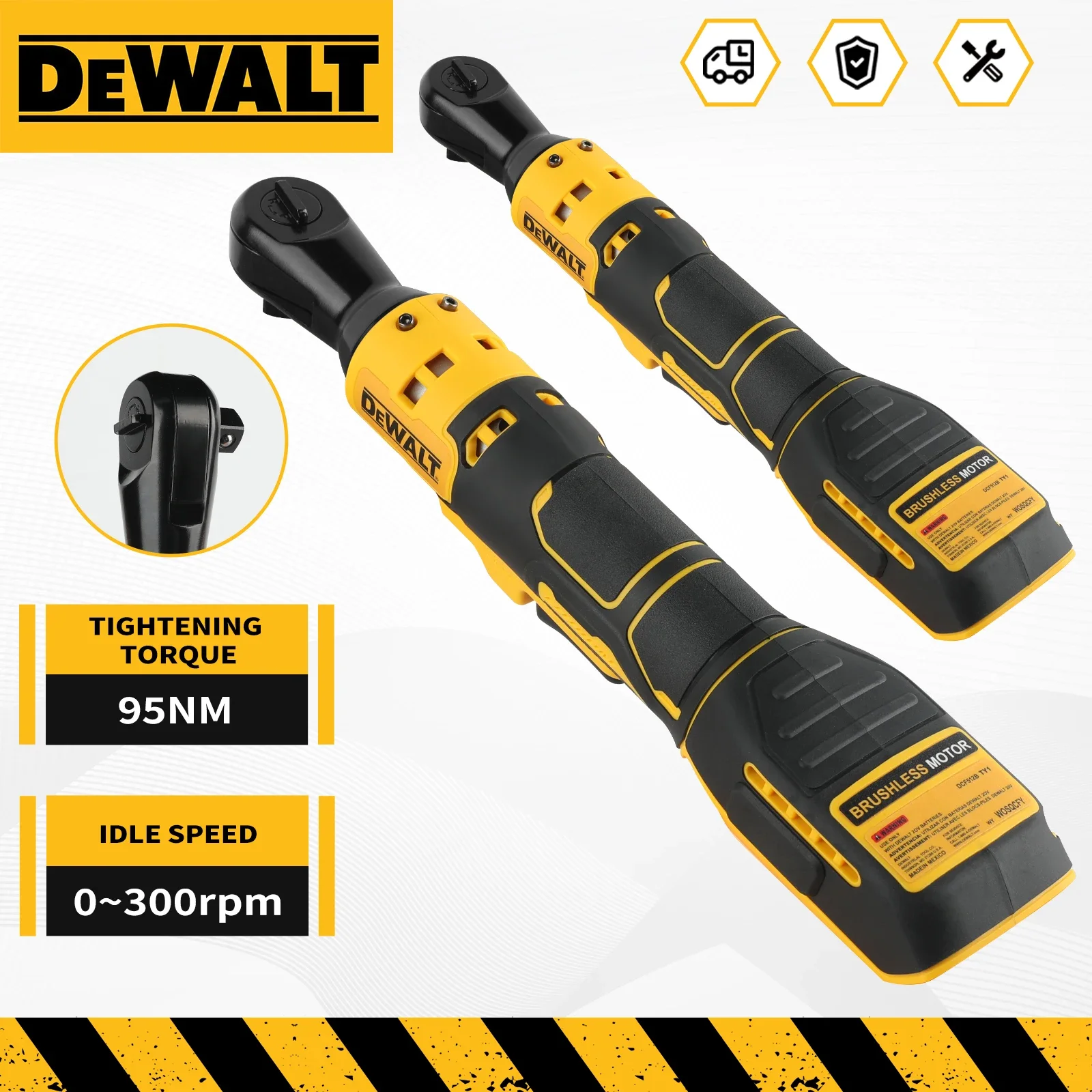 

DEWALT DCF512 20V Бесщеточный угловой гайковерт 1/2 дюйма с LED-дисплеем и регулировкой скорости для авторемонта и строительства
