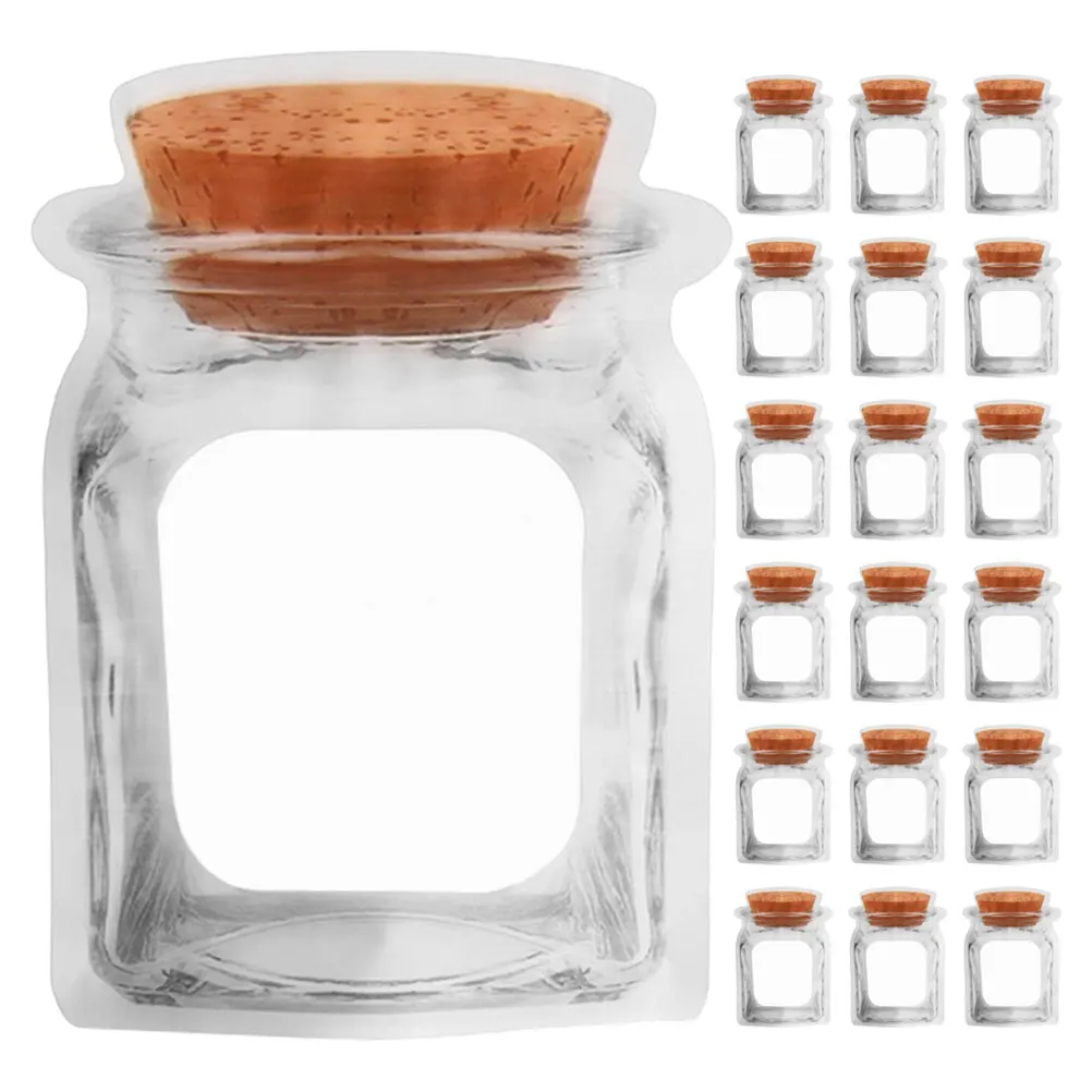 

50pcs Self Sealing Snack Wrapping Pouches 20x14cm Mason Jar Bags Food Bag Cookie Packing Baked Goods Packaging Gift Bags