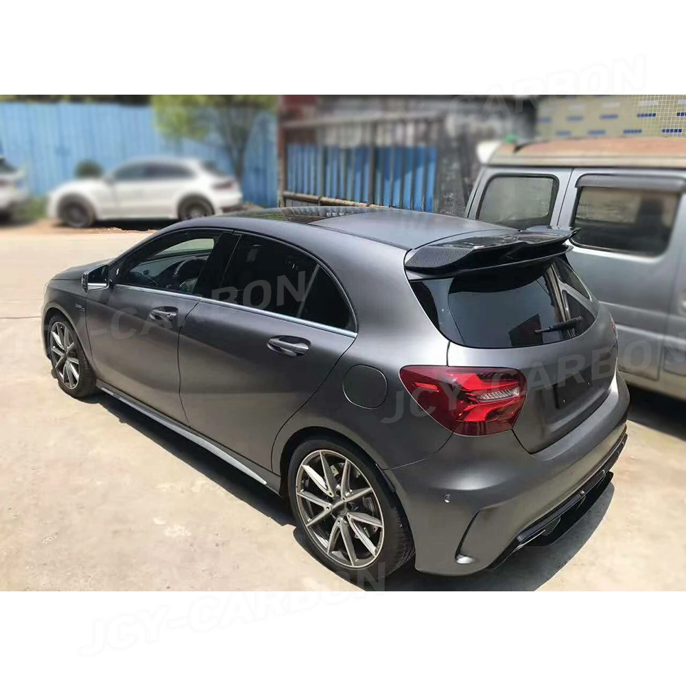 JCYECF أجنحة سبويلر للسقف الخلفي من ألياف الكربون لسيارة Mercedes Benz W176 A Class A200 A260 A45 AMG 2014-2018 تصفيف السيارة